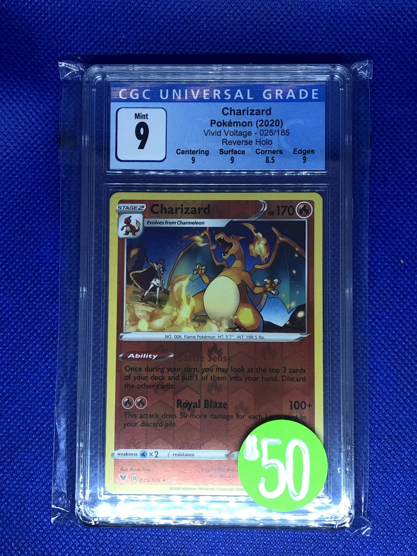 Charizard Vivid Voltage Reverse Holo CGC 9 (1 of 1)