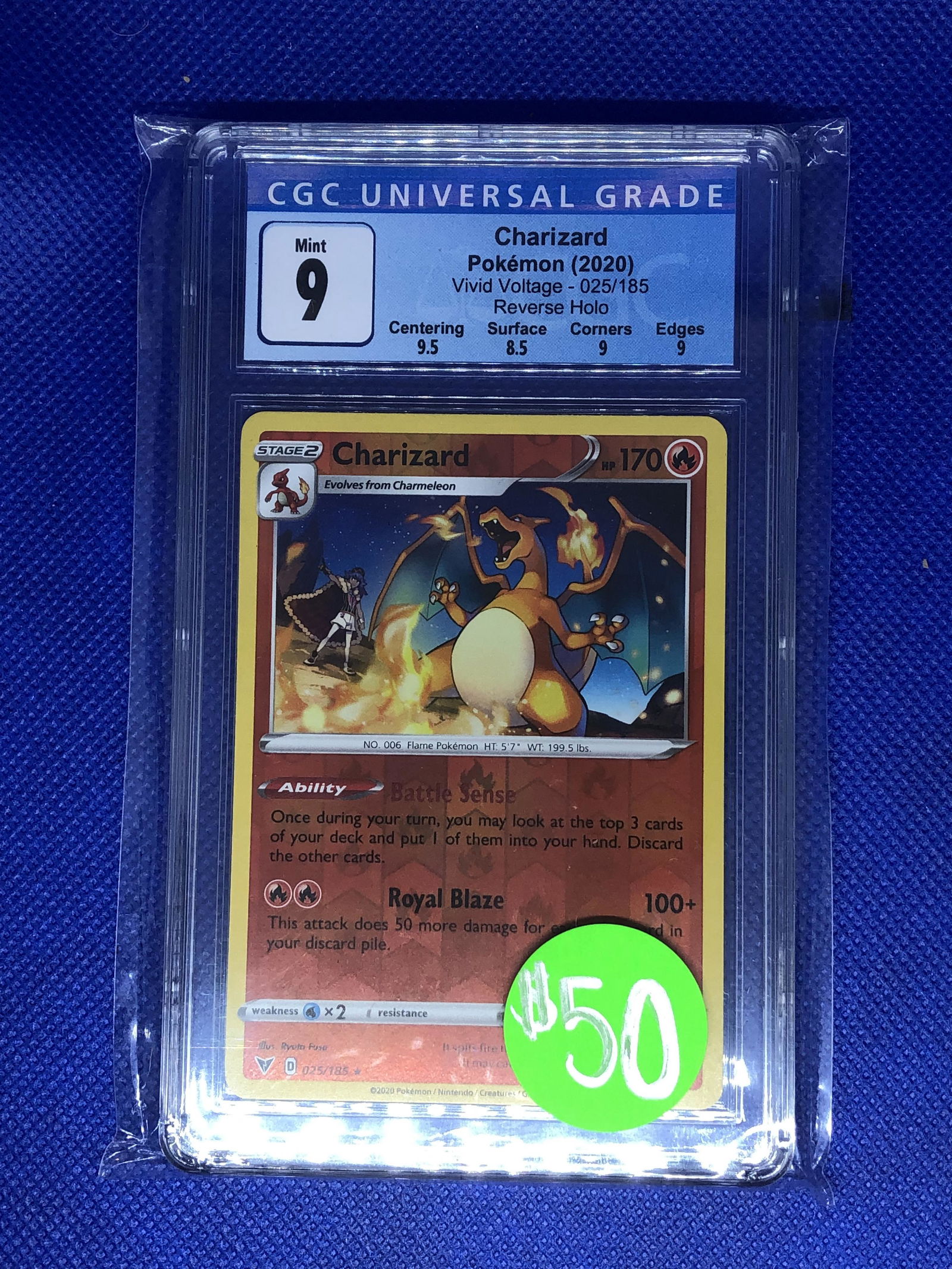 Charizard Vivid Voltage Reverse Holo CGC 9 (1 of 1)