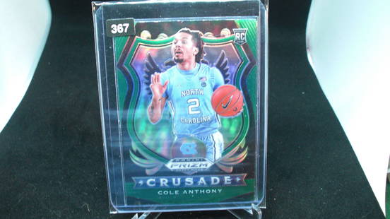 cole anthony green rookie prizm crusade: in top loader