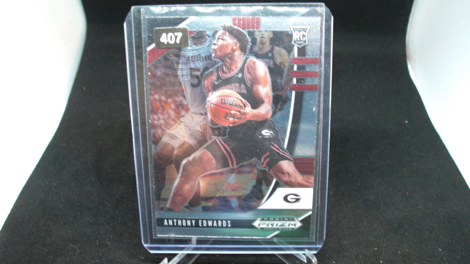 anthony edwards rookie prizm: in top loader