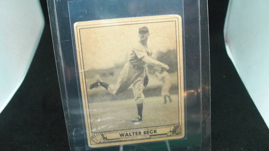 walter beck vintage card: in top loader