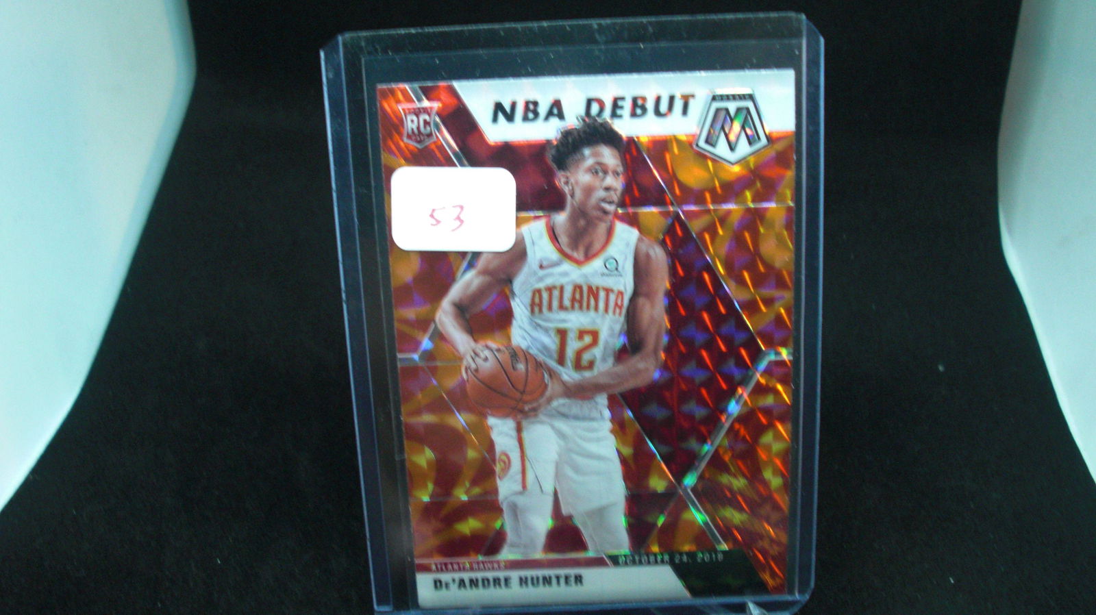 DE'ANDRE HUNTER ORANGE REACTIVE PRIZM ROOKIE CARD (1 of 1)