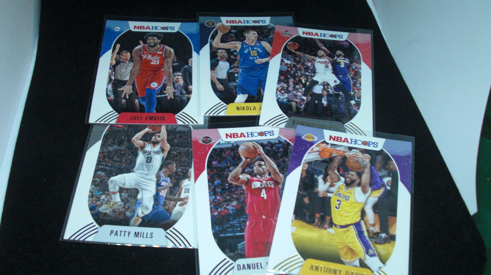 2020-21 NBA HOOPS HOLIDAY GOLD NAME-PLATE VARIATION: JOEL EBIID, NIKOLA JOKIC, ANTHONY DAVIS, DAME LILLARD, PATTY MILLS