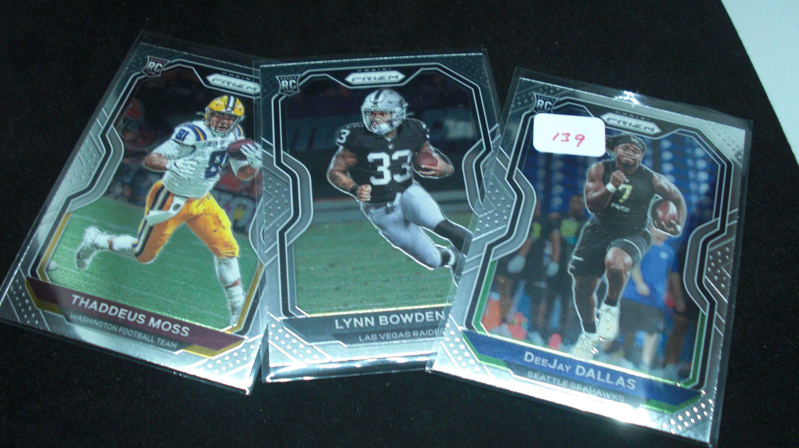 lot of 3 panini prizm 2020 rookie football cards (1 of 1)