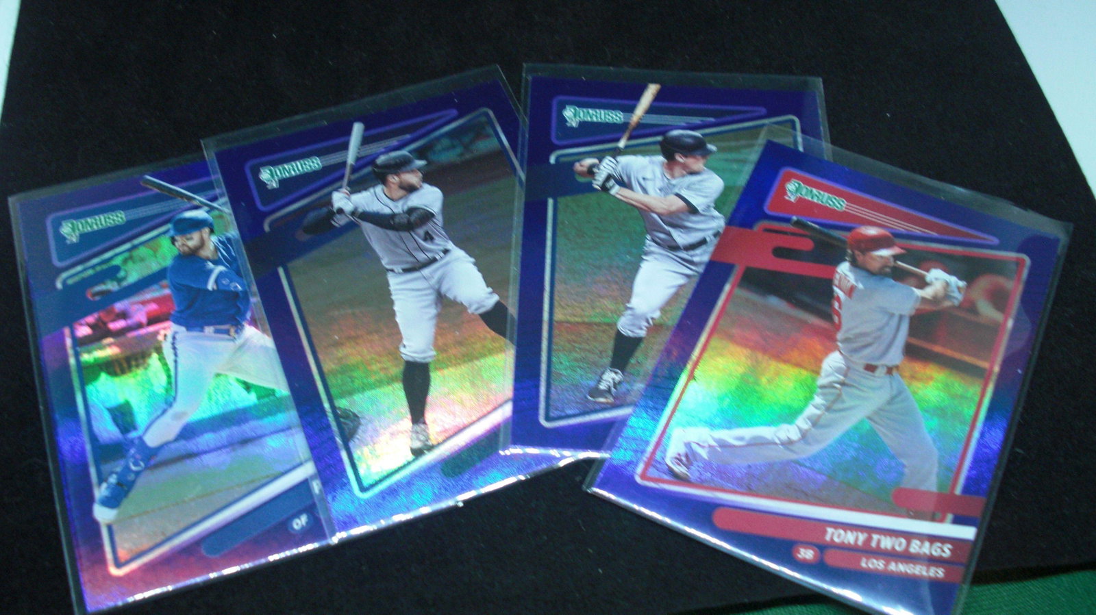 2021 PANINI DONRUSS BASEBALL AM. LEAGUE PURPLE FOILS: DJ LEMAHIEU, TONY RENDON NICK NAME VARIATION, GEORGE SPRINGER, PICO DE GALLO JOEY GALLO NICK NAME SP