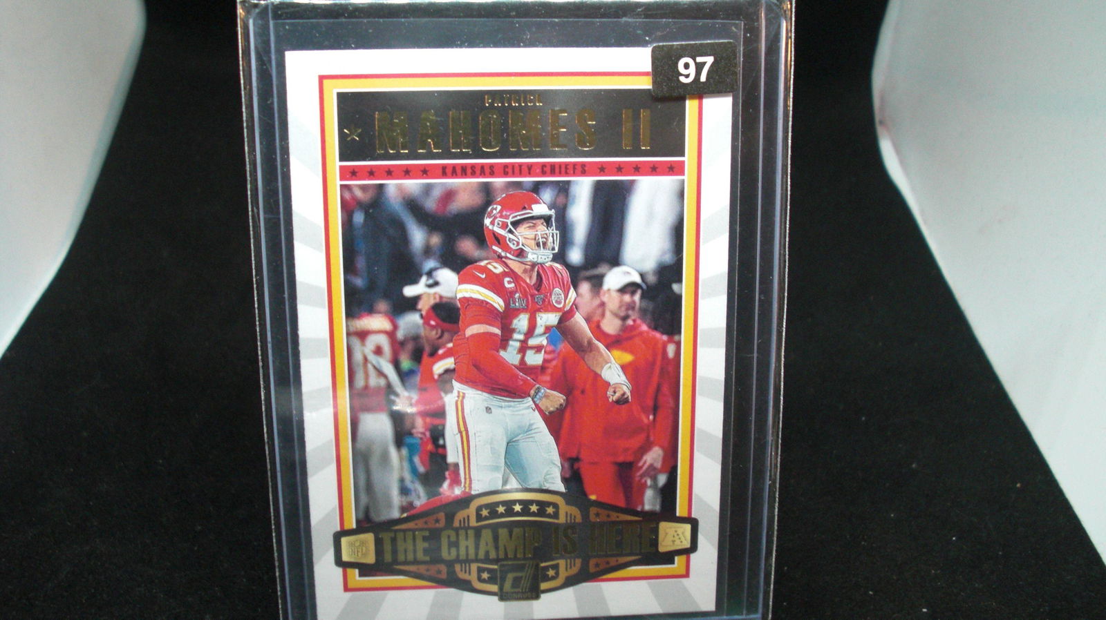 patrick mahomes the champ is here: in top loader