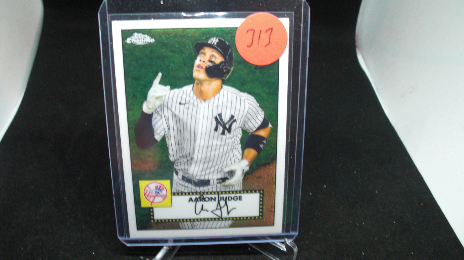aaron judge topps chrome: in top loader