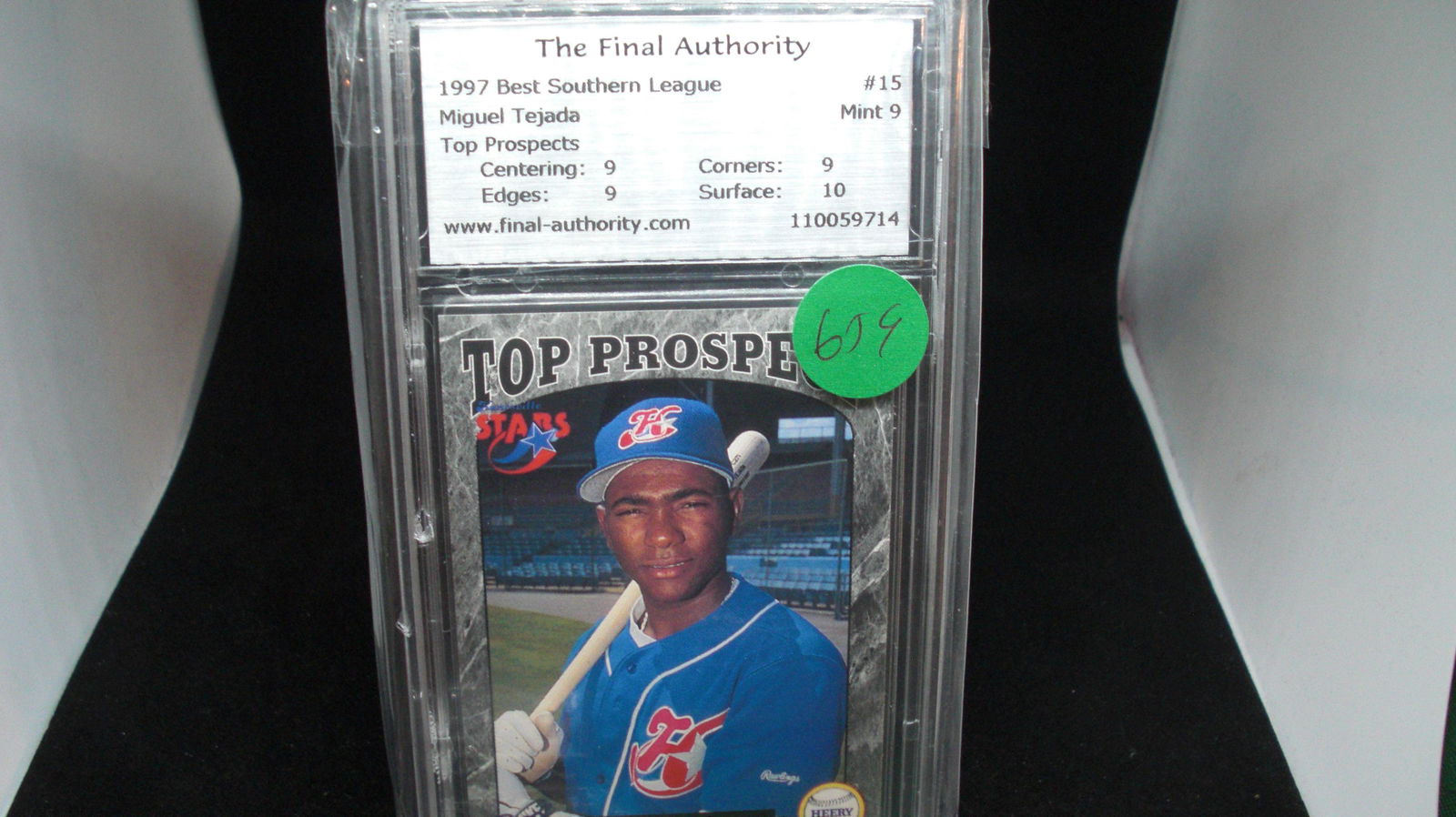 the final authority graded 1997 miguel tejada mint 9 (1 of 1)