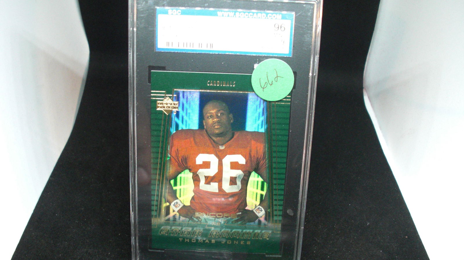 sgc graded 2000 thomas jones rookie mint 9 (1 of 1)