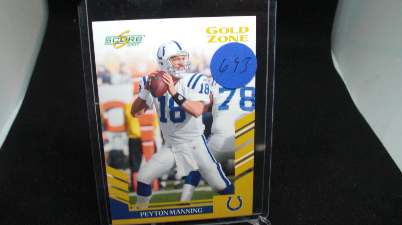 peyton manning gold zone #320/600: in top loader
