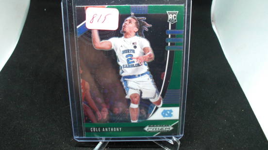 cole anthony green rookie prizm: in top loader