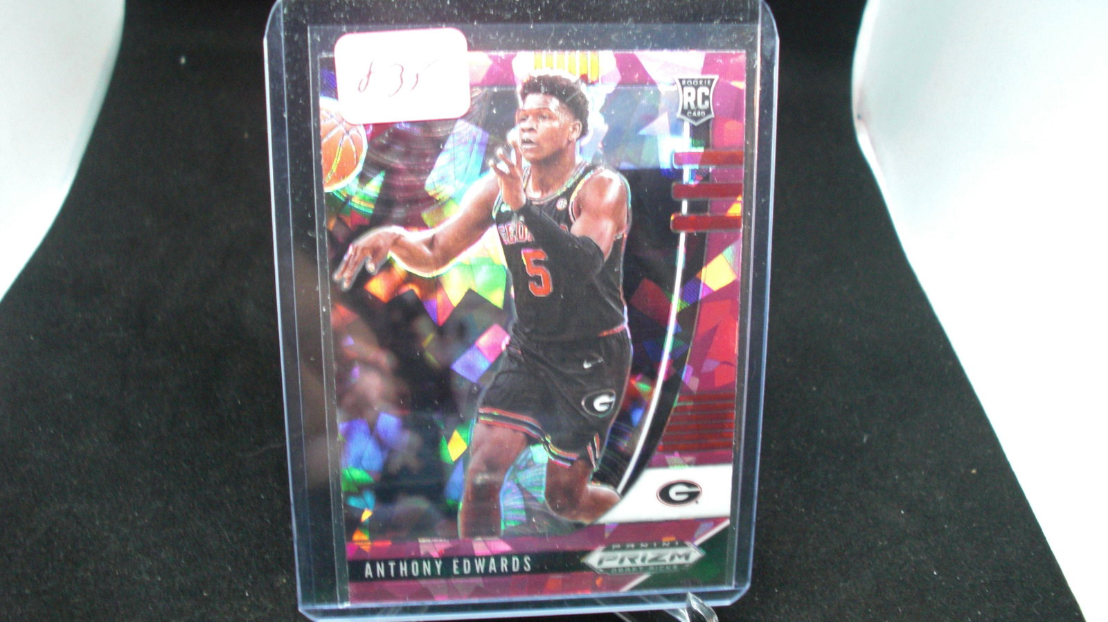 anthony edwards purple rookie: in top loader