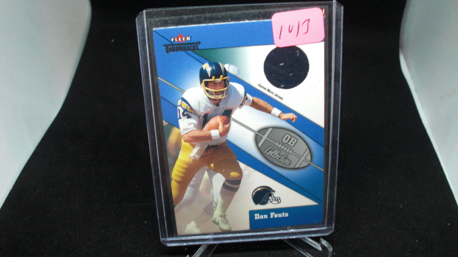 dan fouts jersey: in top loader