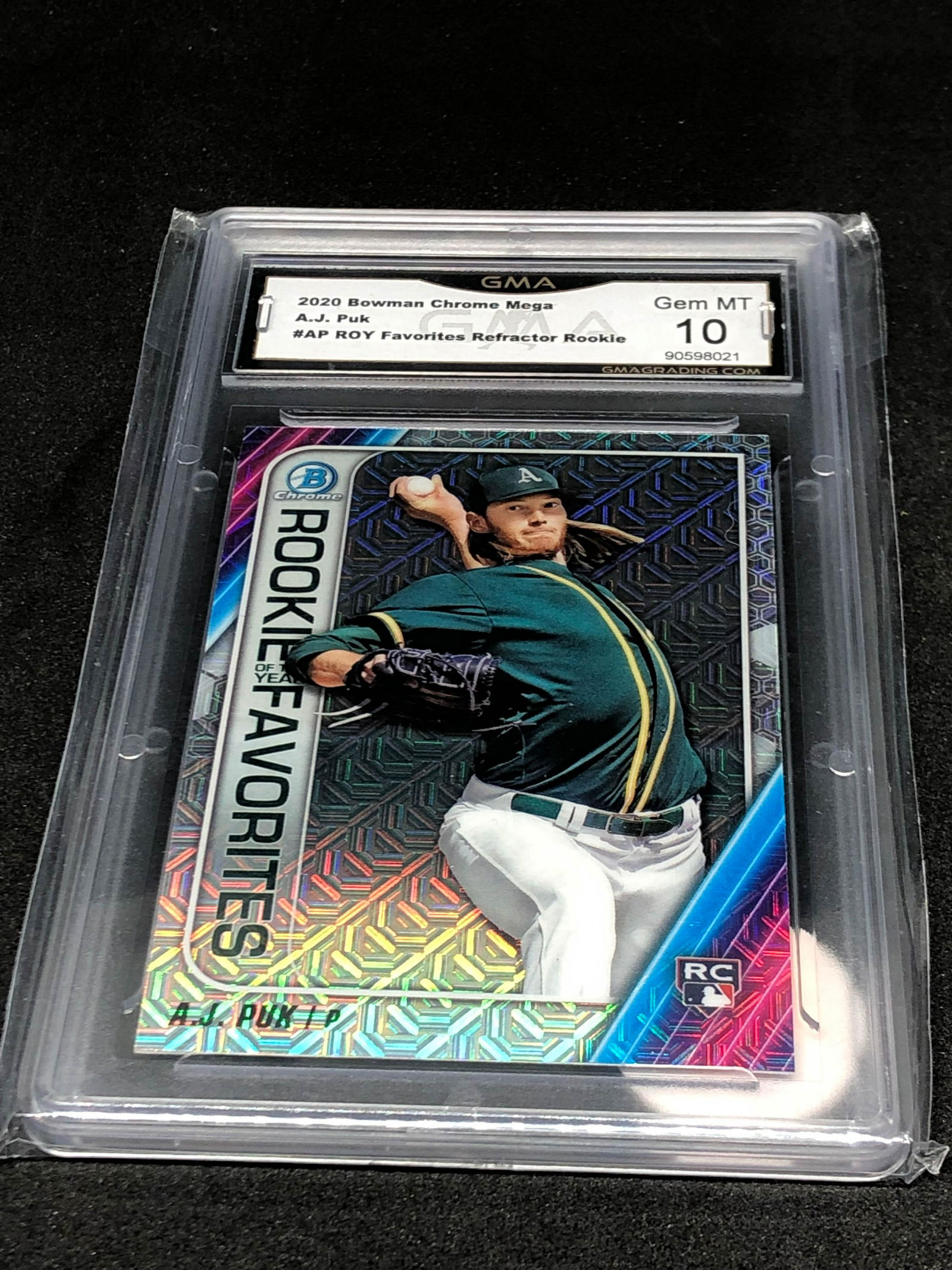 AJ Puk ROY Favorites Refractor Rookie GMA 10 (1 of 1)
