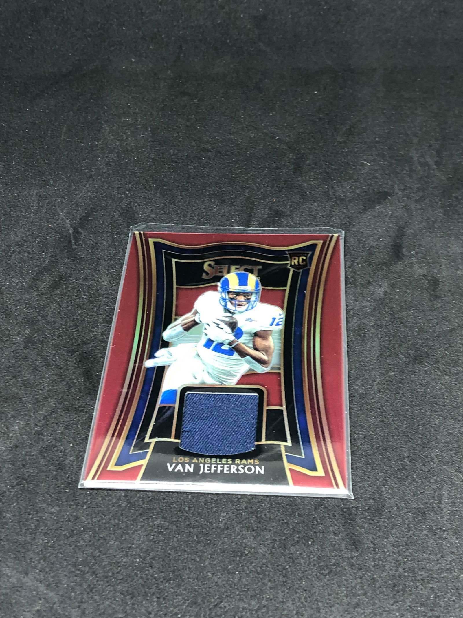 Van Jefferson Panini Select Red Refractor Rookie Relic (1 of 1)