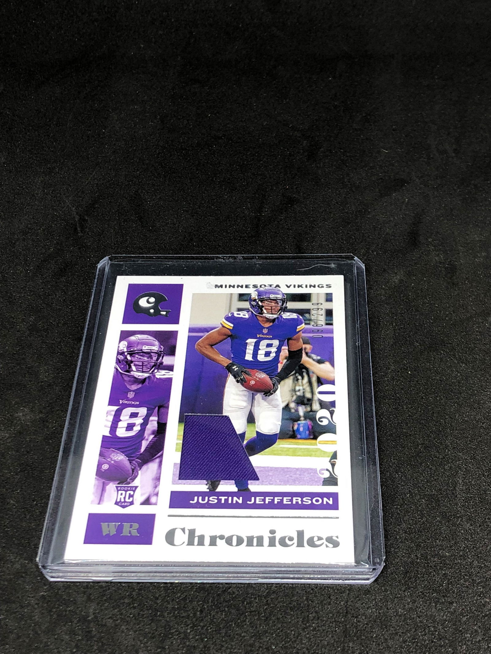 Justin Jefferson Panini Chronicles Rookie Relic (1 of 1)