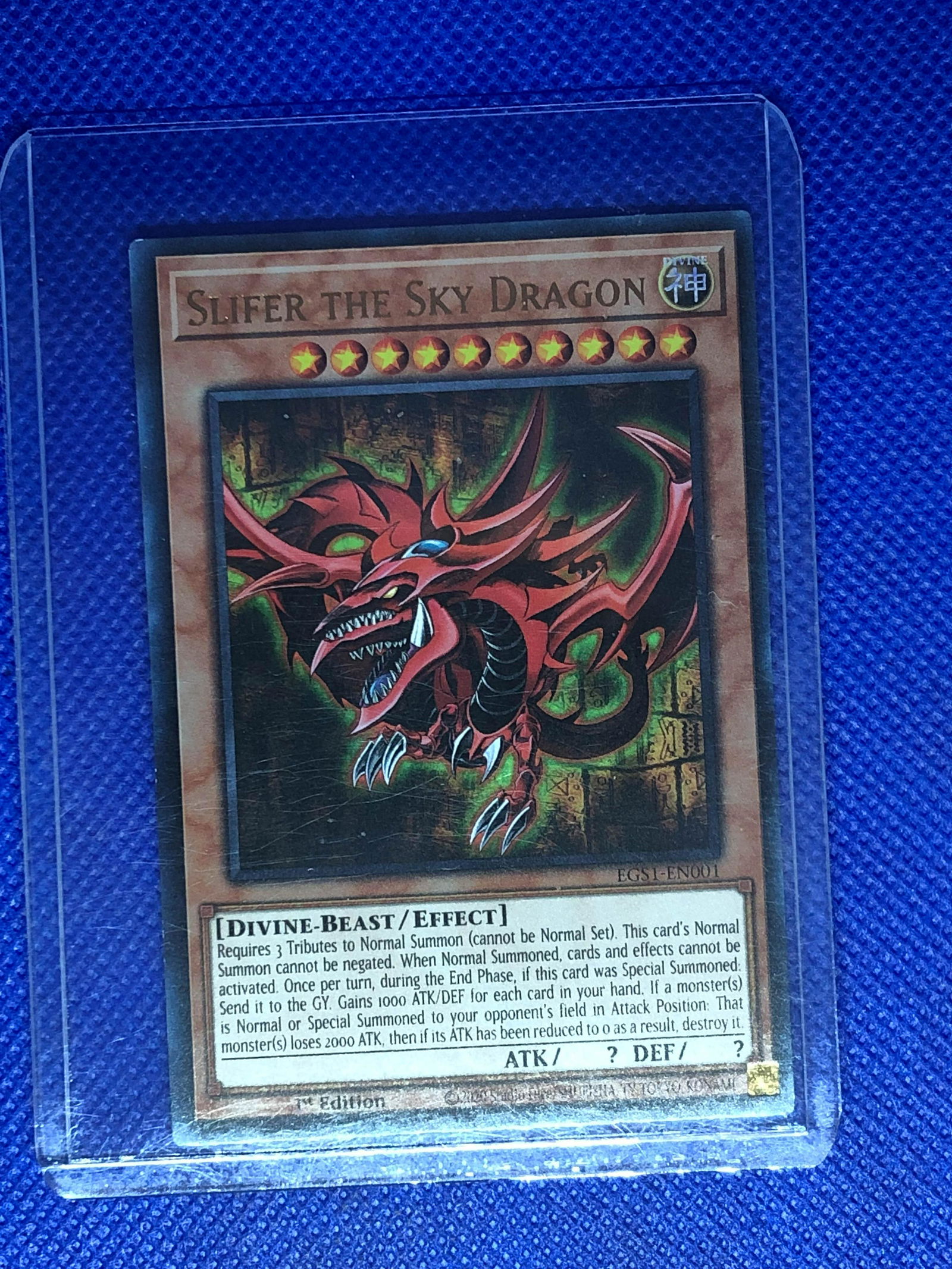 Slifer the Sky Dragon 1st Edition Holo Yugioh Card (1 of 1)
