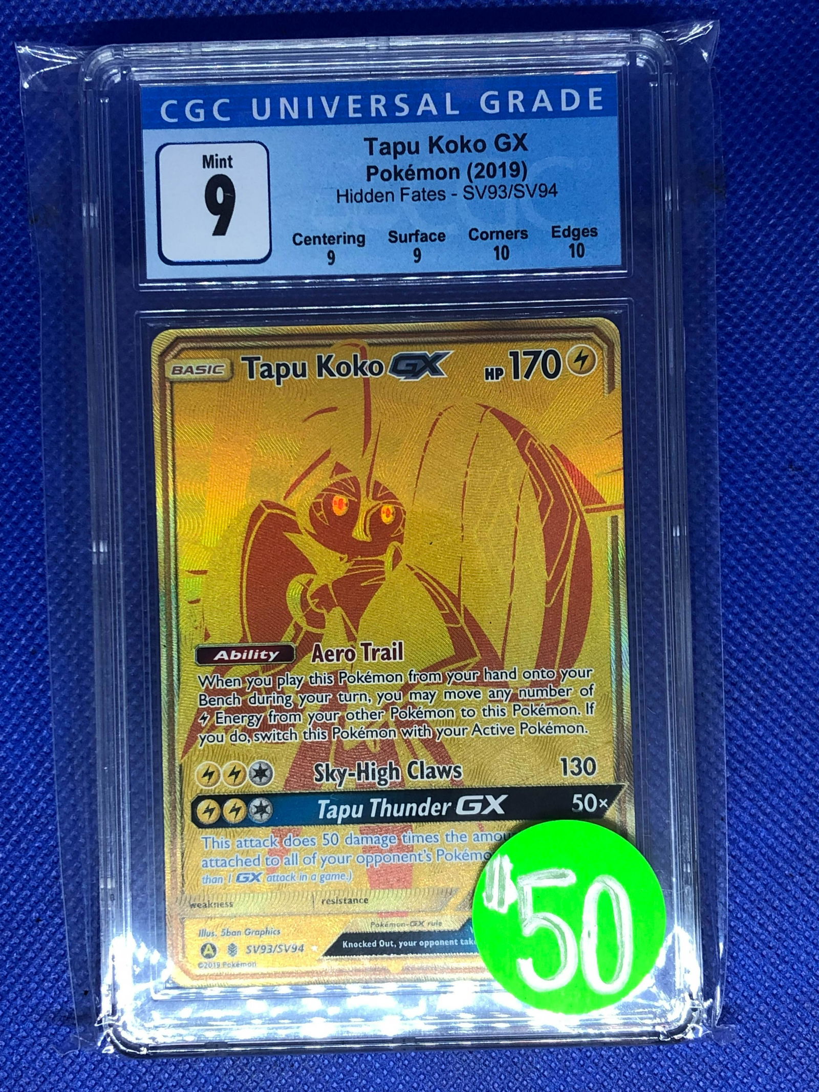 Tapu Koko GX Secret Rare CGC 9 (1 of 1)
