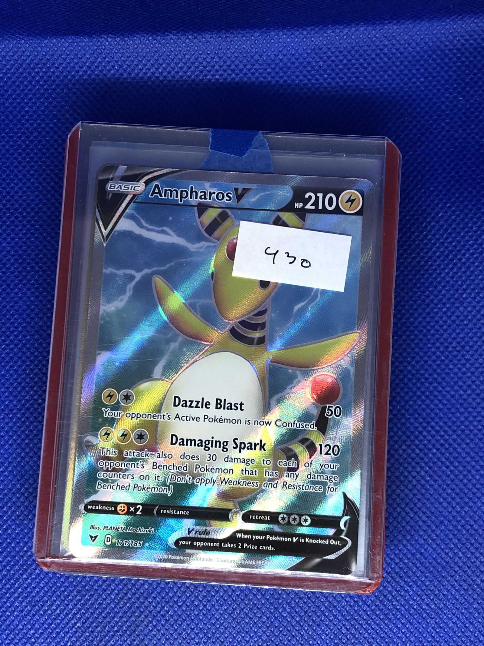 Ampharos V Full Art Pokemon Card: Pokemon Card