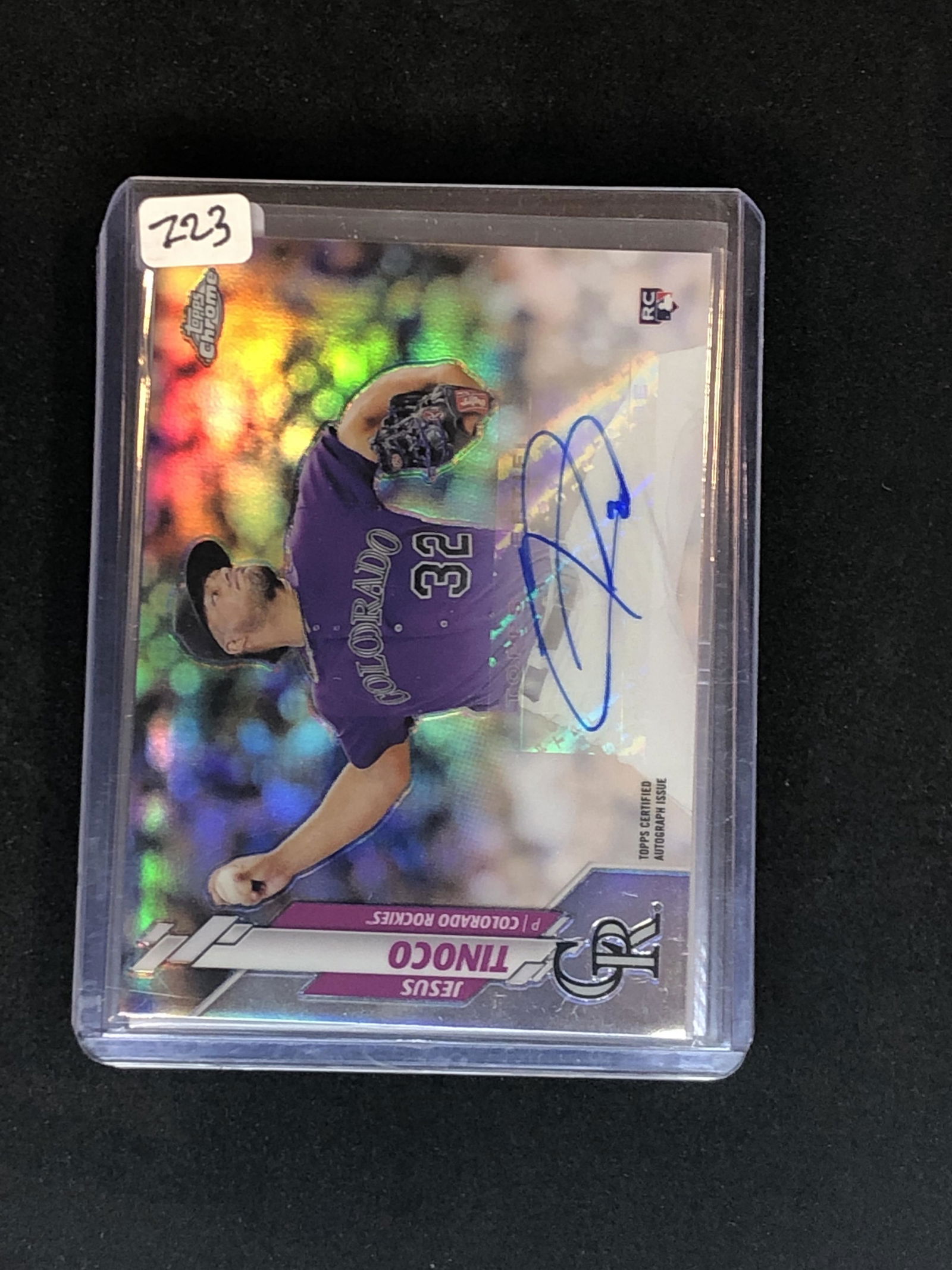 Jesus Tinoco Topps Chrome Rookie Auto (1 of 1)