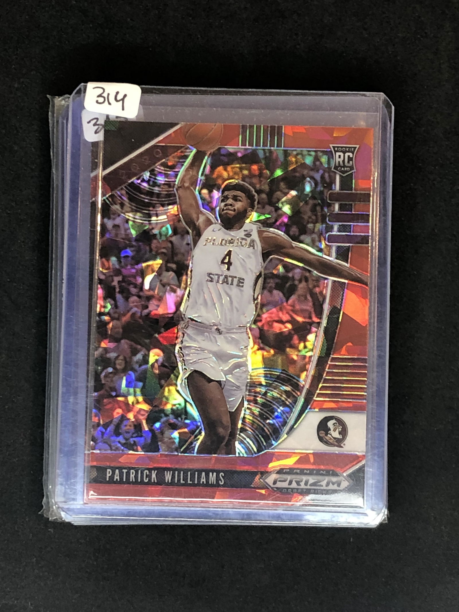 Patrick Williams Panini Prizm Rookie Cracked Ice Red (1 of 1)