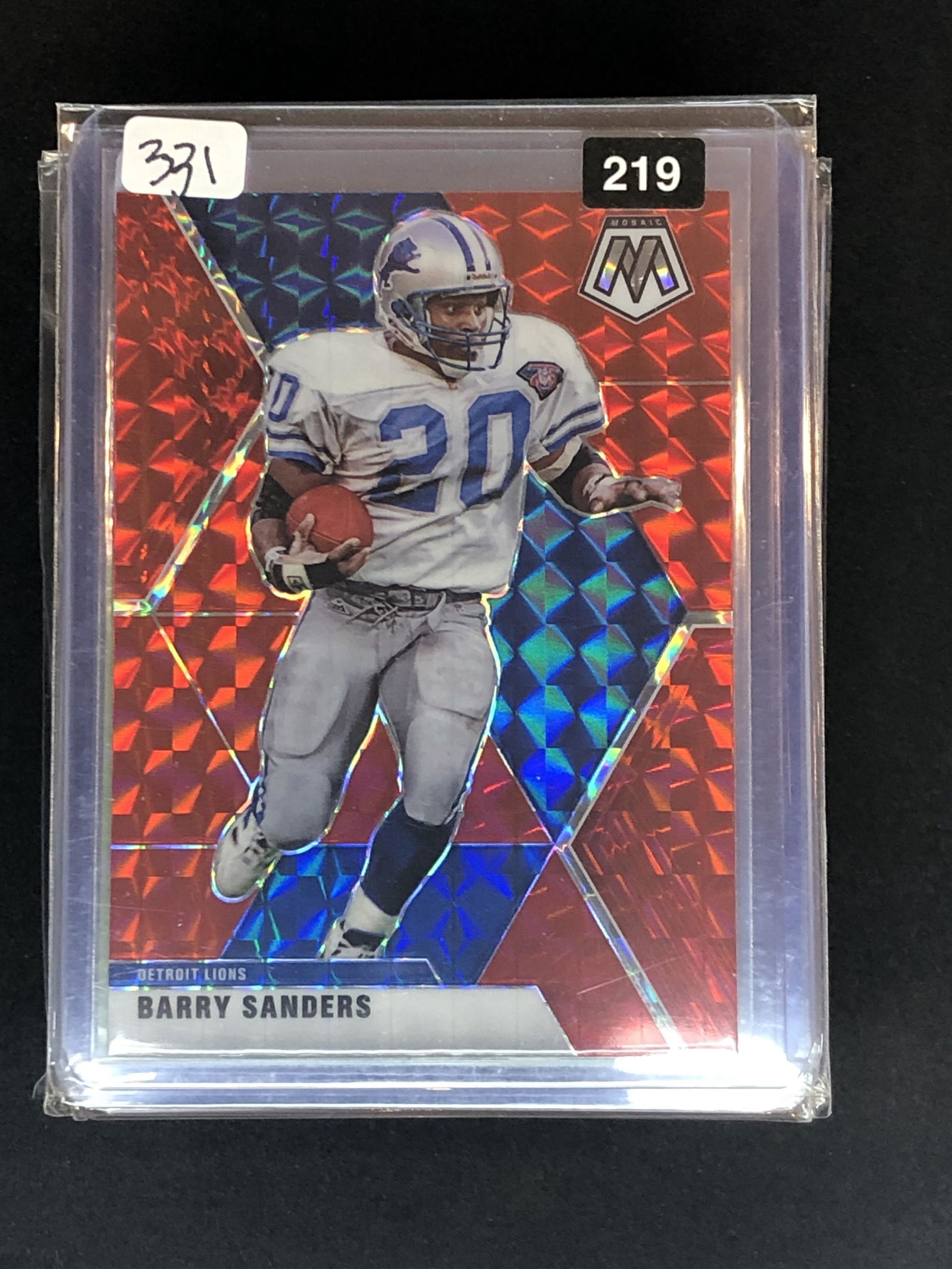 Barry Sanders Panini Mosaic Red Refractor (1 of 1)