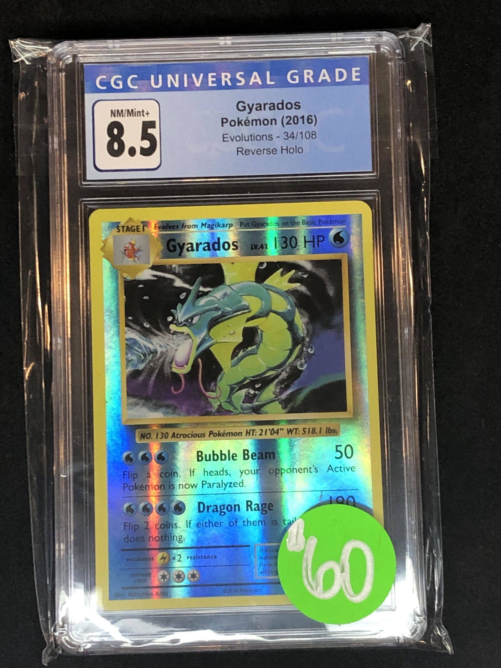 Gyarados XY Evolutions Reverse Holo CGC 8.5 (1 of 1)