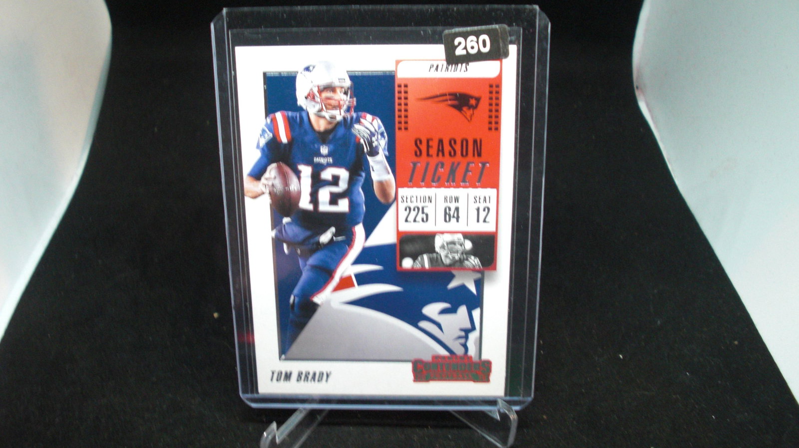 TOM BRADY SEASON TICKET: in top loader