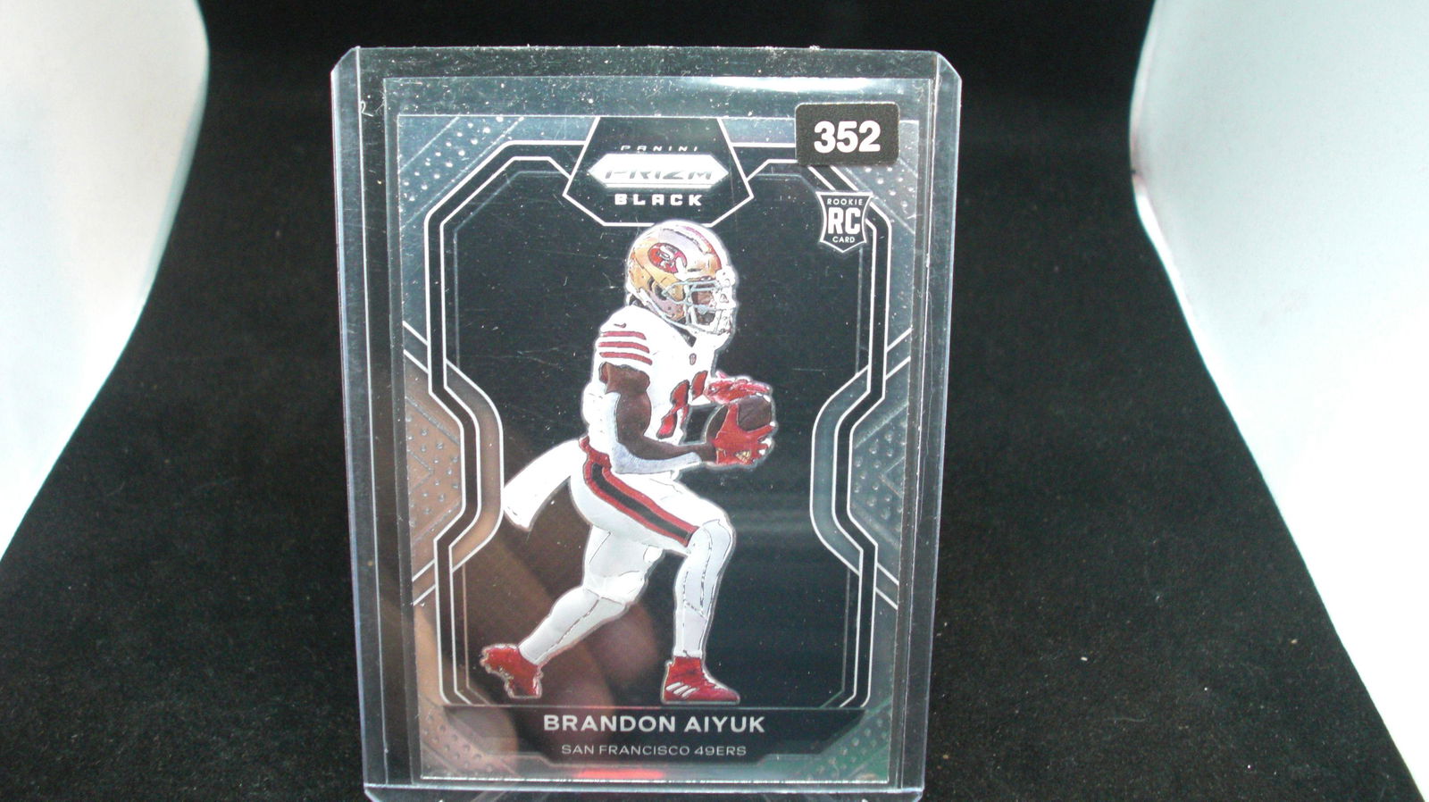 BRANDON AIYUK PRIZM BLACK ROOKIE CARD (1 of 1)