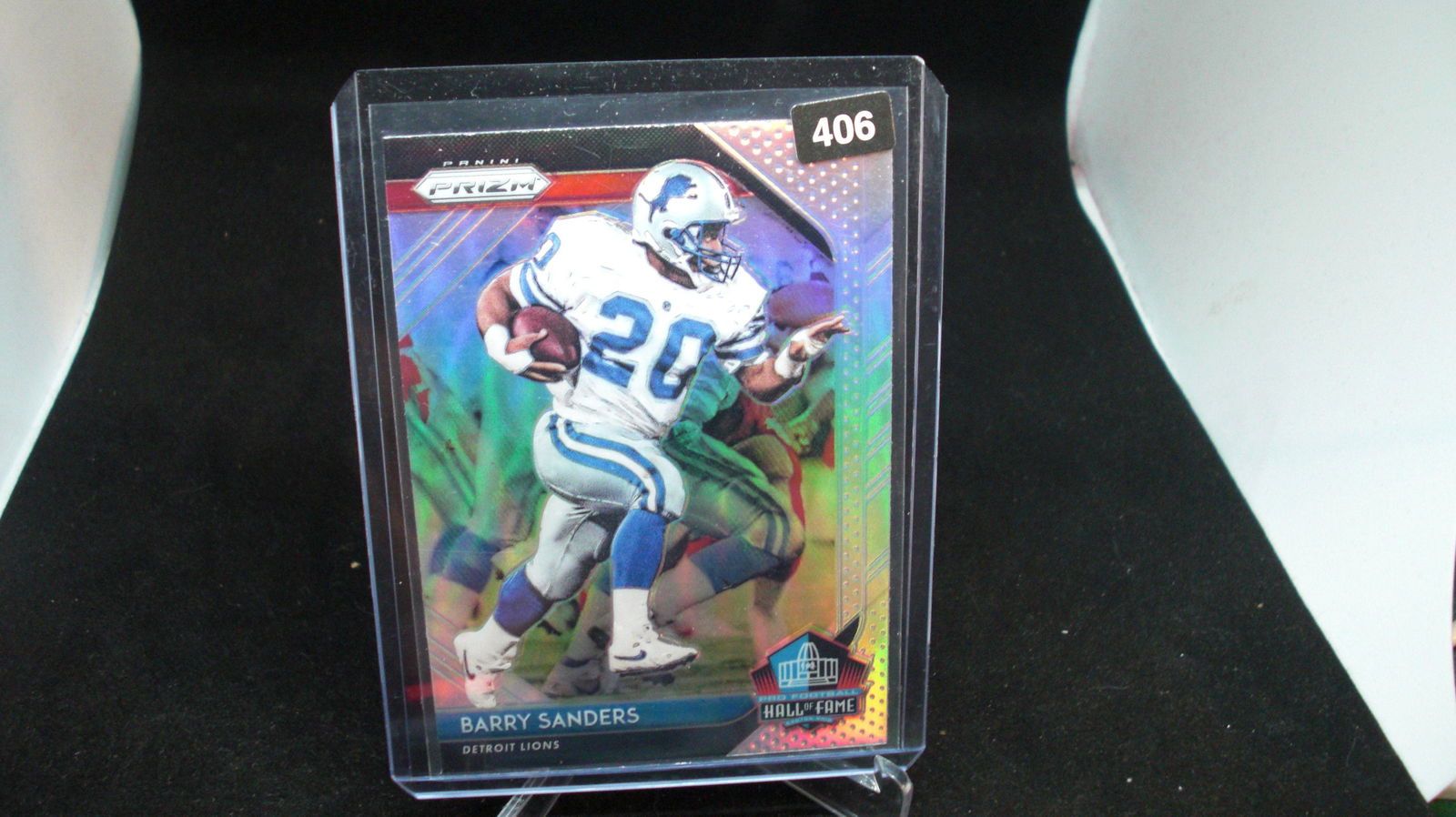 BARRY SANDERS SILVER PRIZM HOF INSERT (1 of 1)