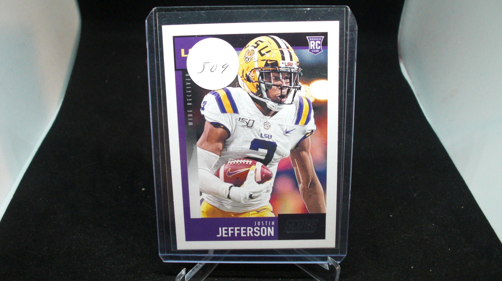 2020 SCORE JUSTIN JEFFERSON ROOKIE CARD: in top loader