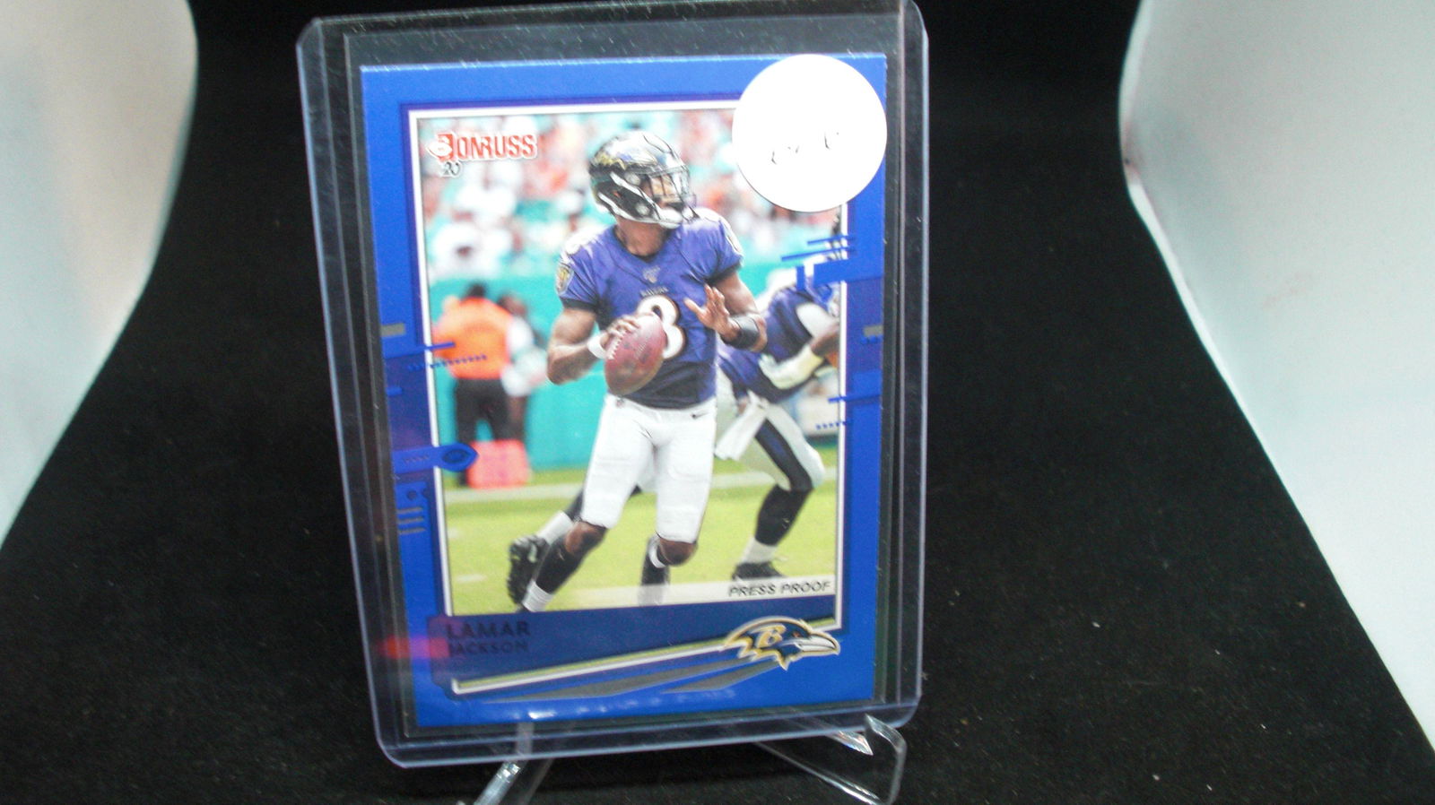 2020 DONRUSS LAMAR JACKSON BLUE PARALLEL (1 of 1)