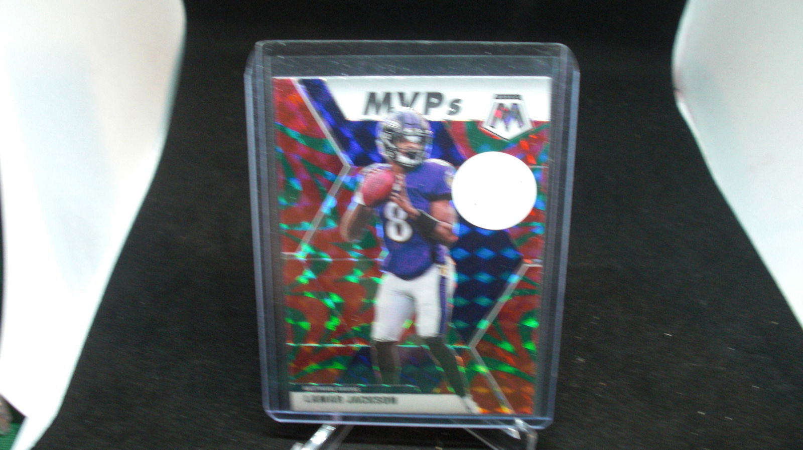 LAMAR JACKSON MOSAIC GREEN REACTIVE PRIZM (1 of 1)