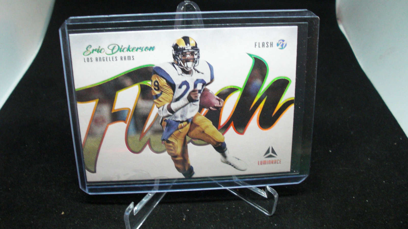 eric dickerson flash insert card: in top loader