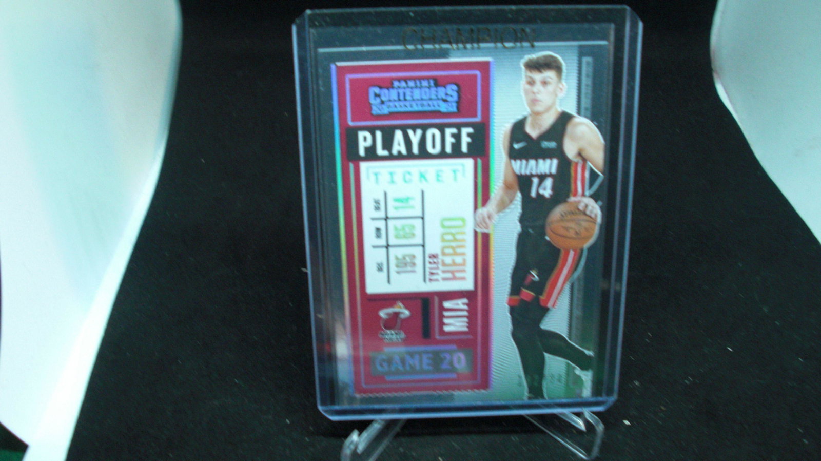 TYLER HERRO PLAYOFF TICKET 182/249: in top loader