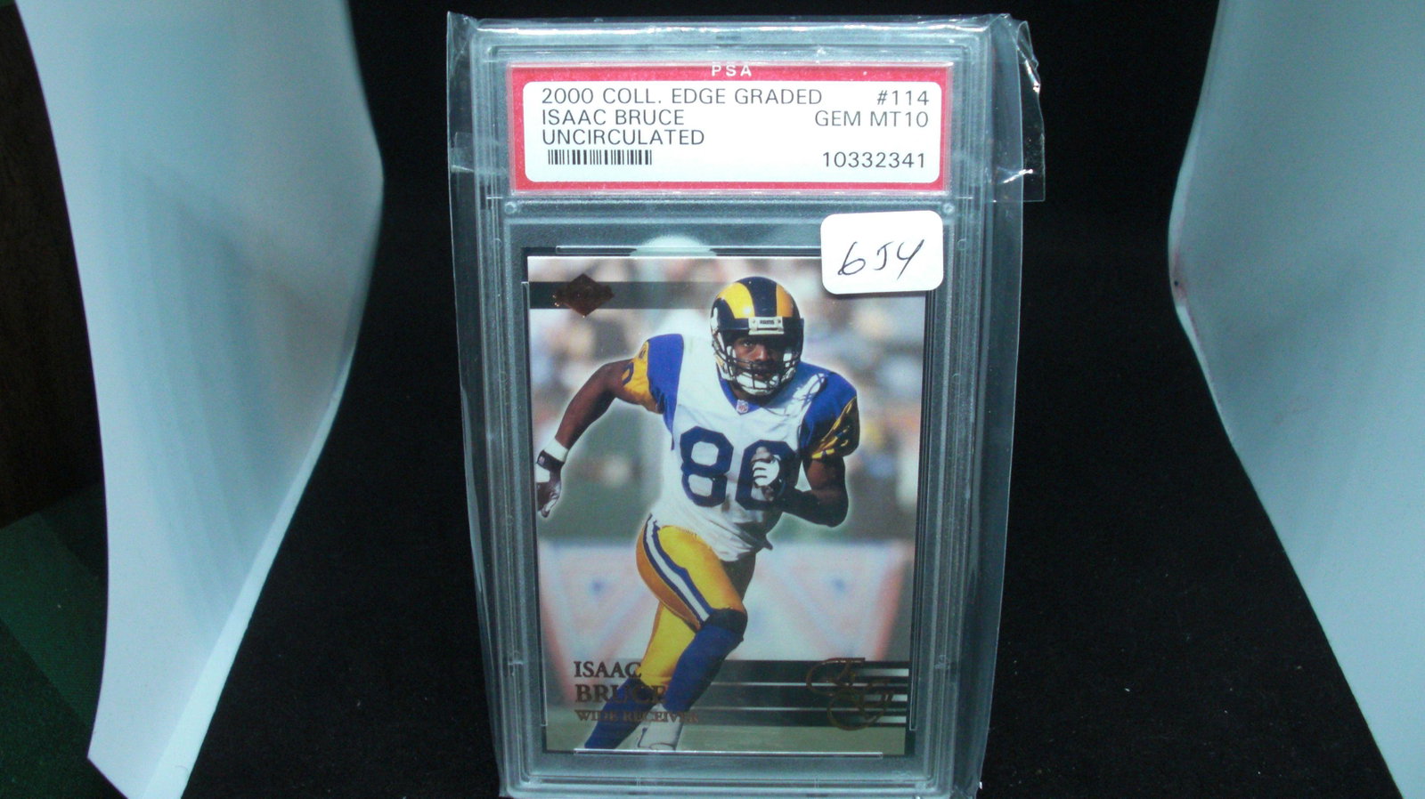 psa graded gem mint isaac bruce uncirculated: in top loader