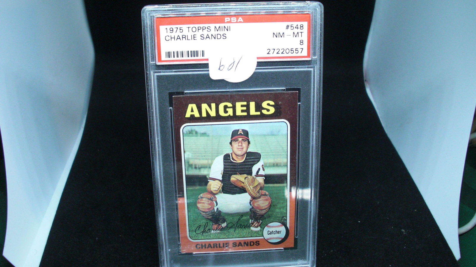 psa 8 graded 1975 topps mini charlie sands (1 of 1)