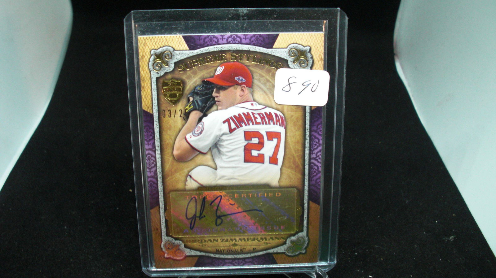 topps supreme jordan zimmerman auto 03/25 (1 of 1)