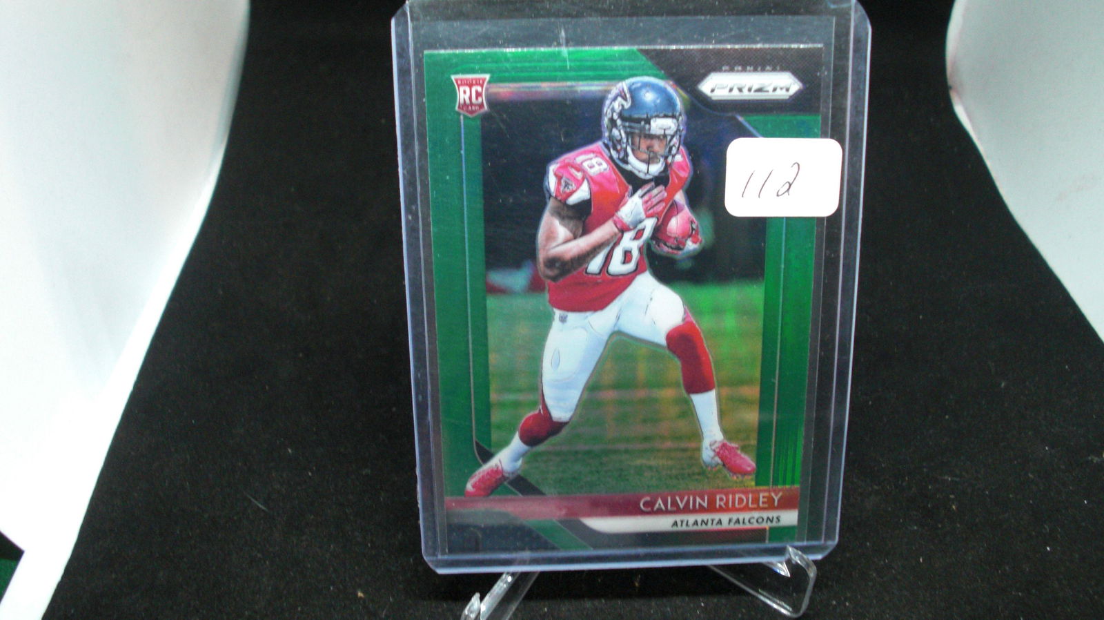 Calvin Ridley green prism rookie card (1 of 1)