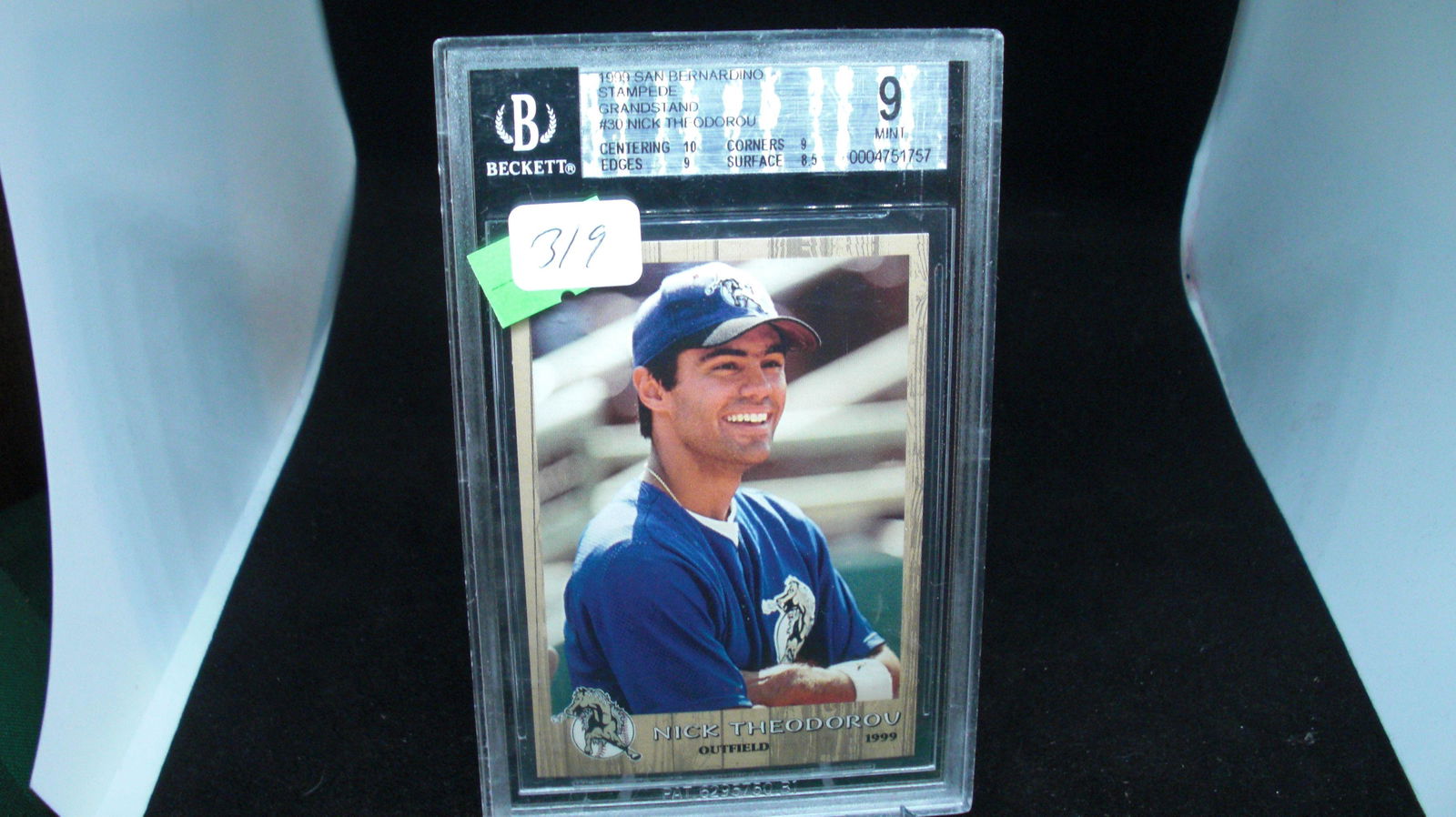nick theodorou beckett graded rookie card mint 9 (1 of 1)
