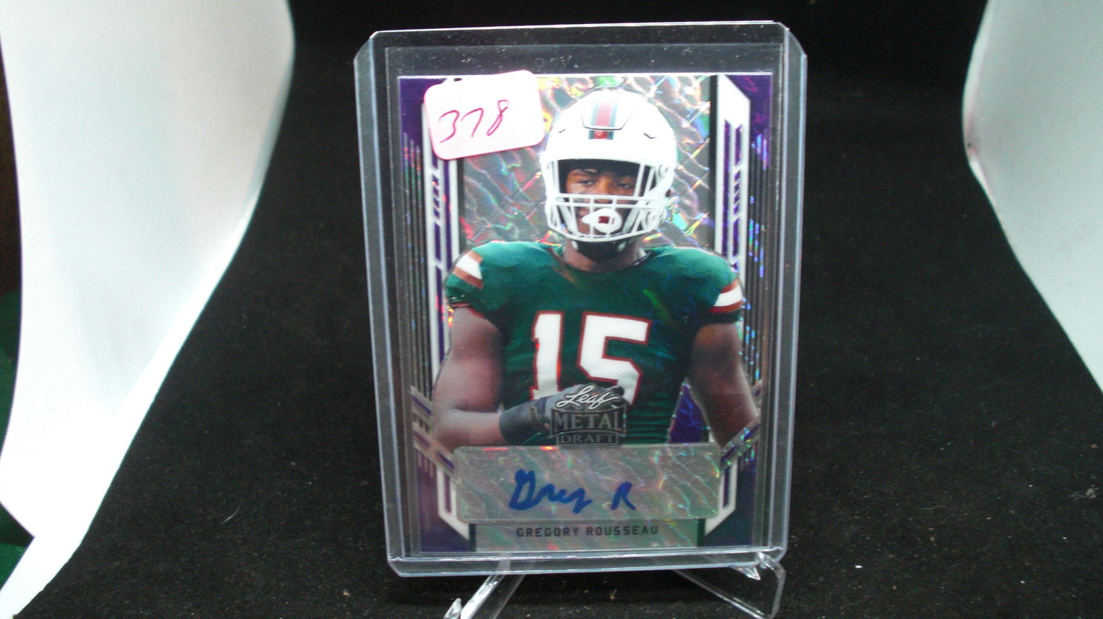 Gregory Rousseau leaf metal rookie auto 15/30 (1 of 1)