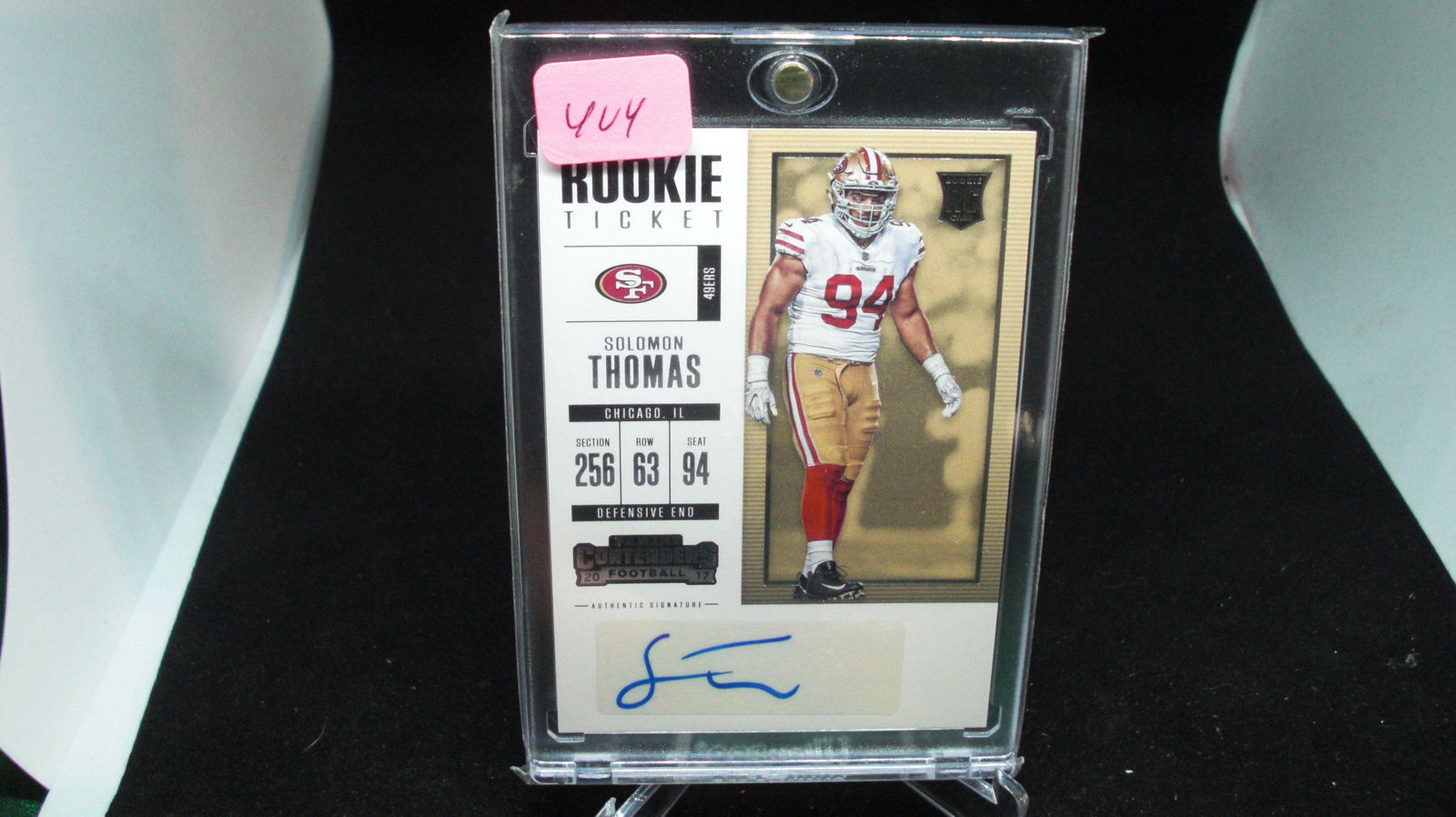 SOLOMON THOMAS CONTENDERS ROOKIE AUTO (1 of 1)