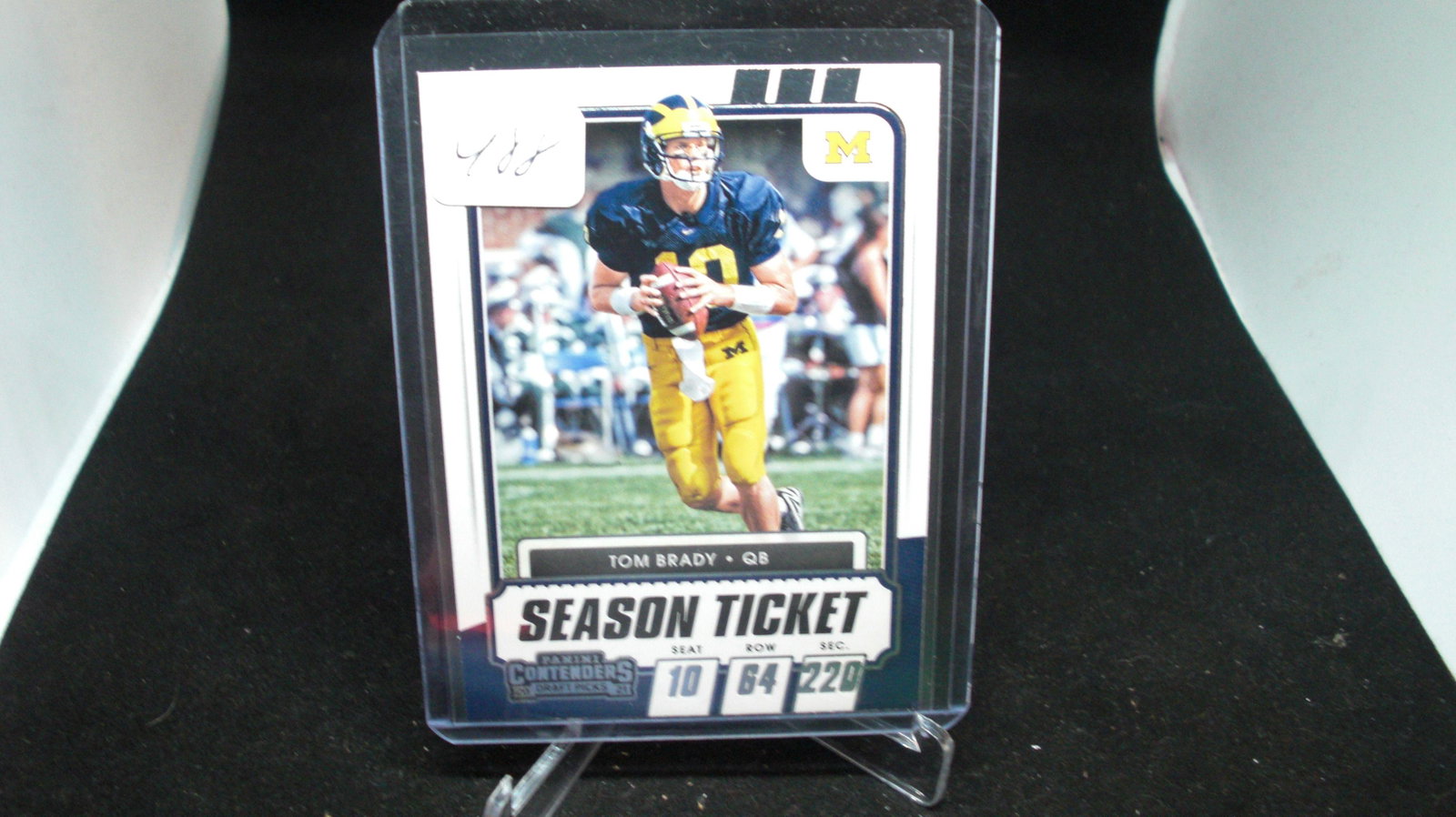 Tom Brady Michigan season ticket: in top loader