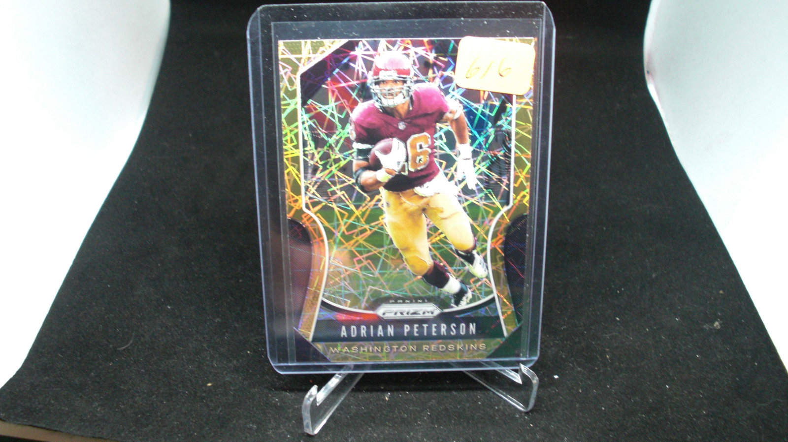 Adrian Peterson penini prism gold laser: in top loader