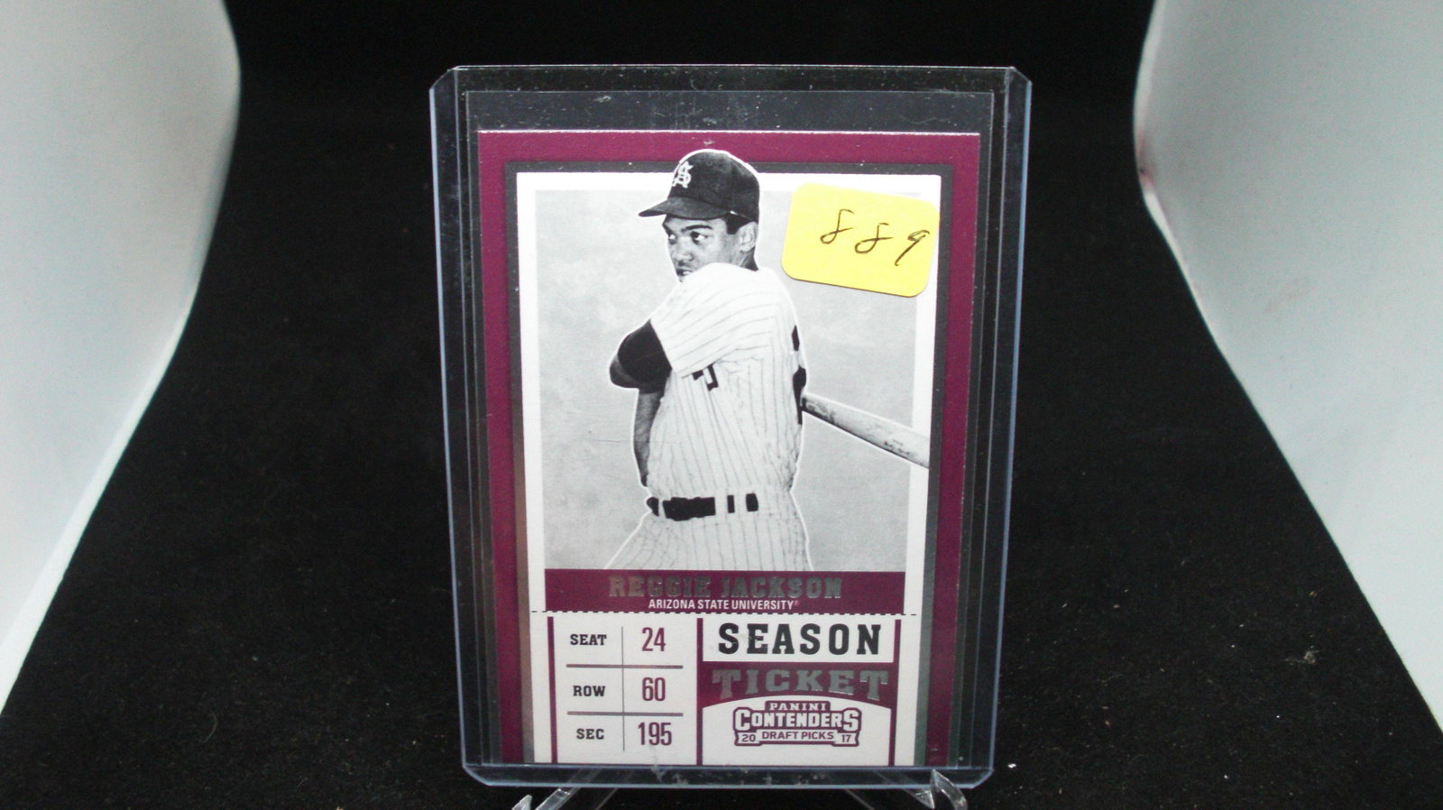 Reggie Jackson season ticket: in top loader