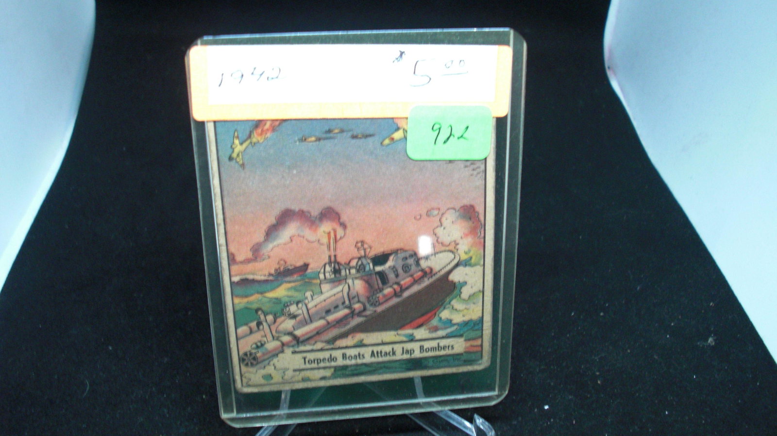 1942 gum inc horror of war card: in top loader