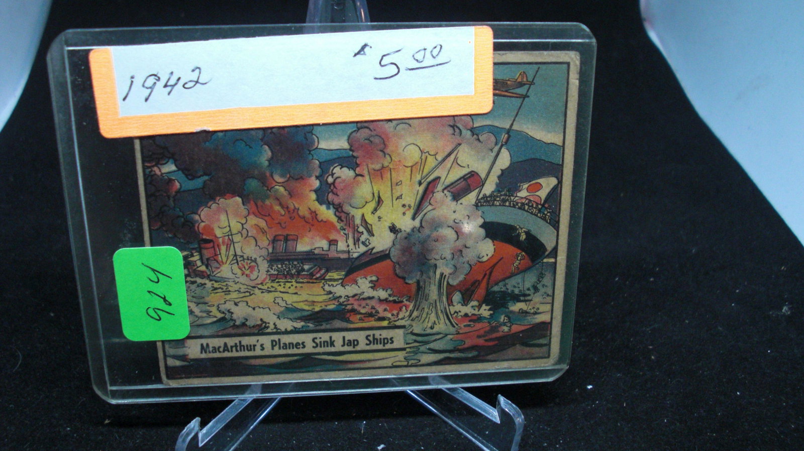 1942 gum inc horror of war card: in top loader