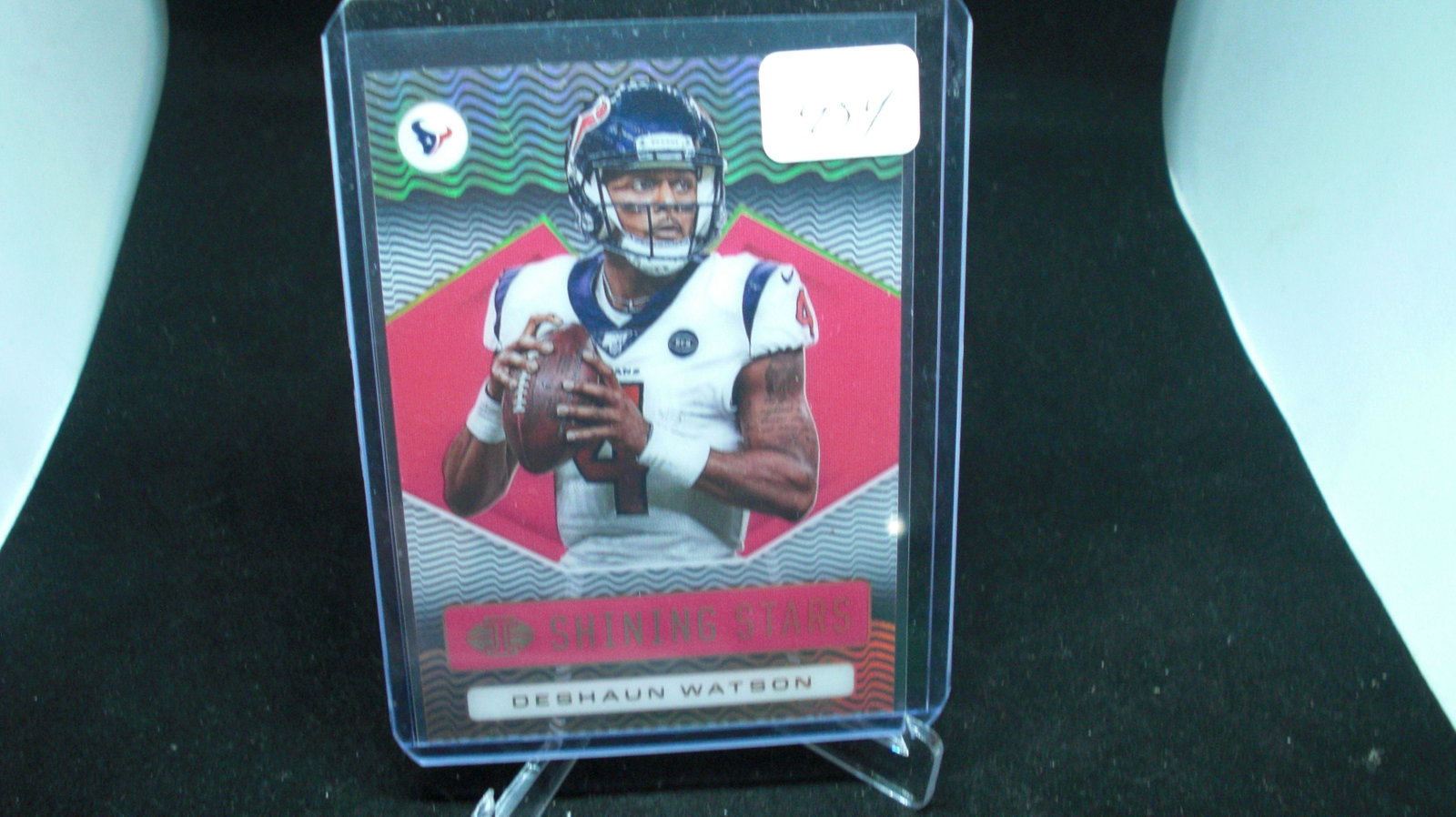 Deshaun Watson shining stars acetate card: in top loader