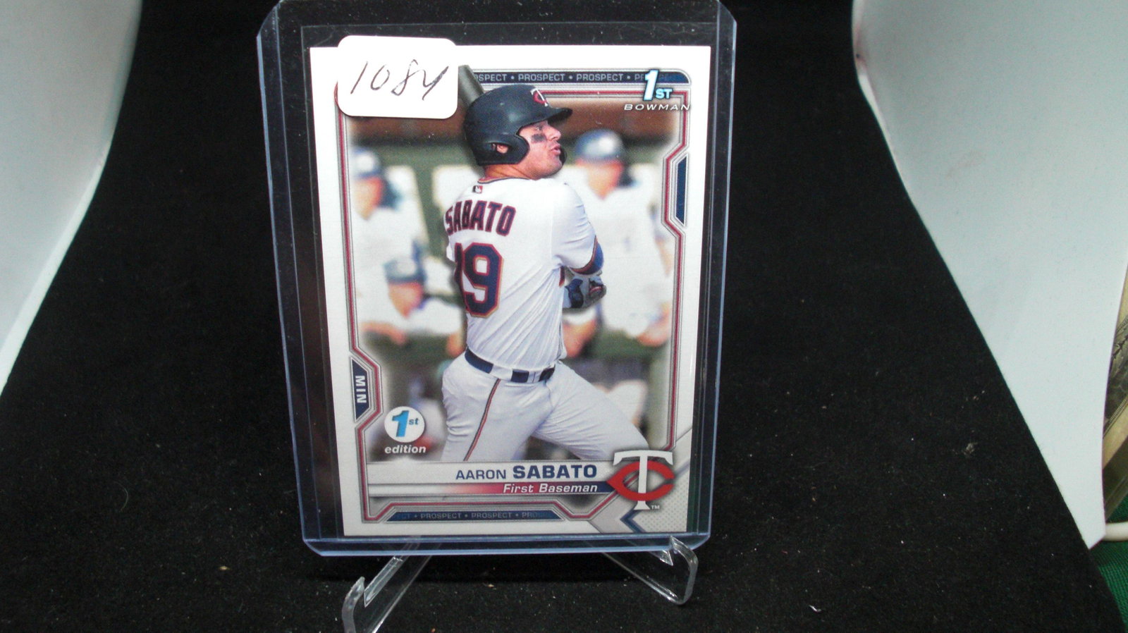 aaron sabato rookie card: in top loader