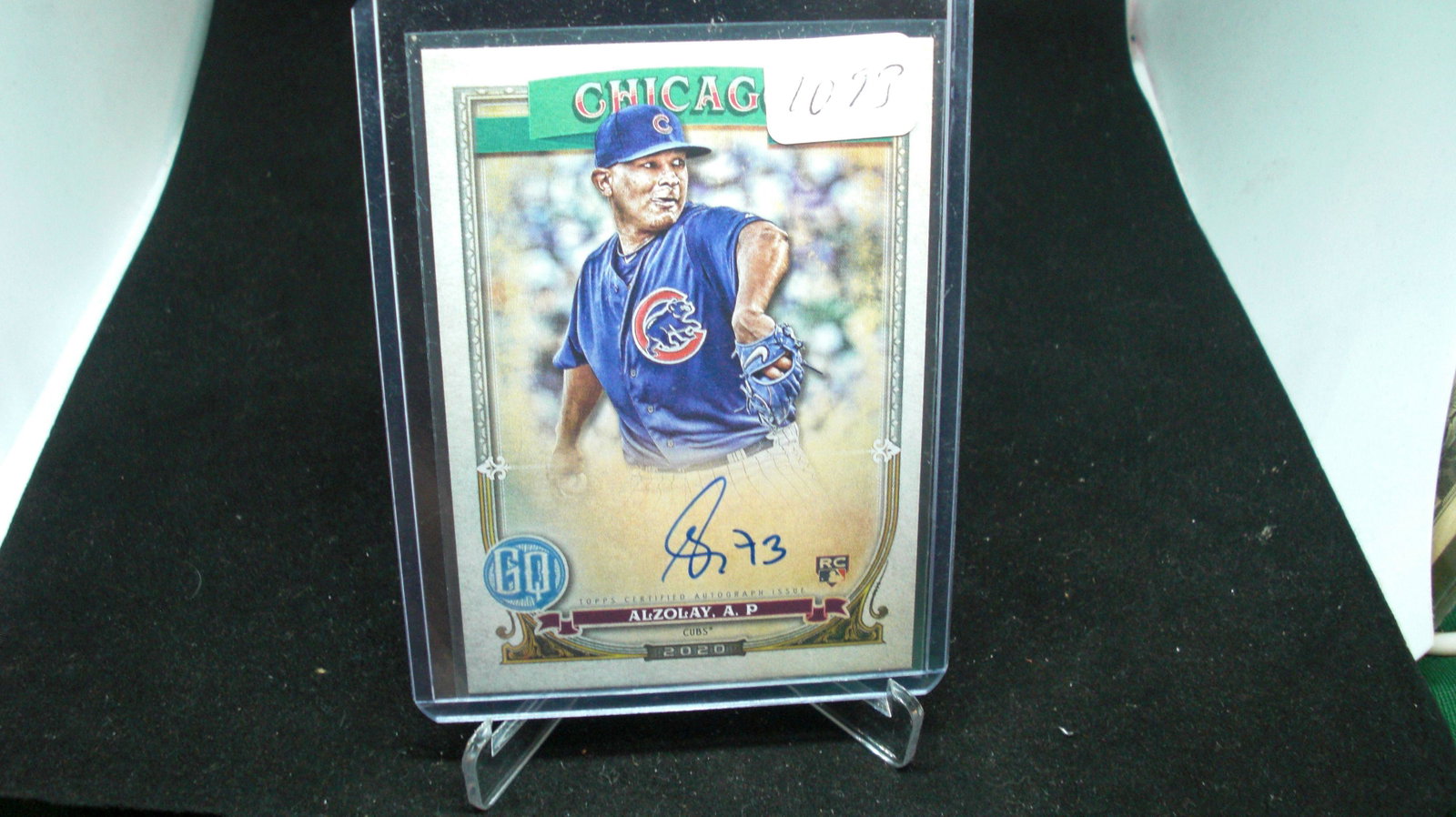 Albert alozay cubs rookie auto: in top loader